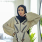 Sheikha Embellished Cream Abaya