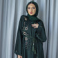 Sheikha Embellished Abaya -Emerald