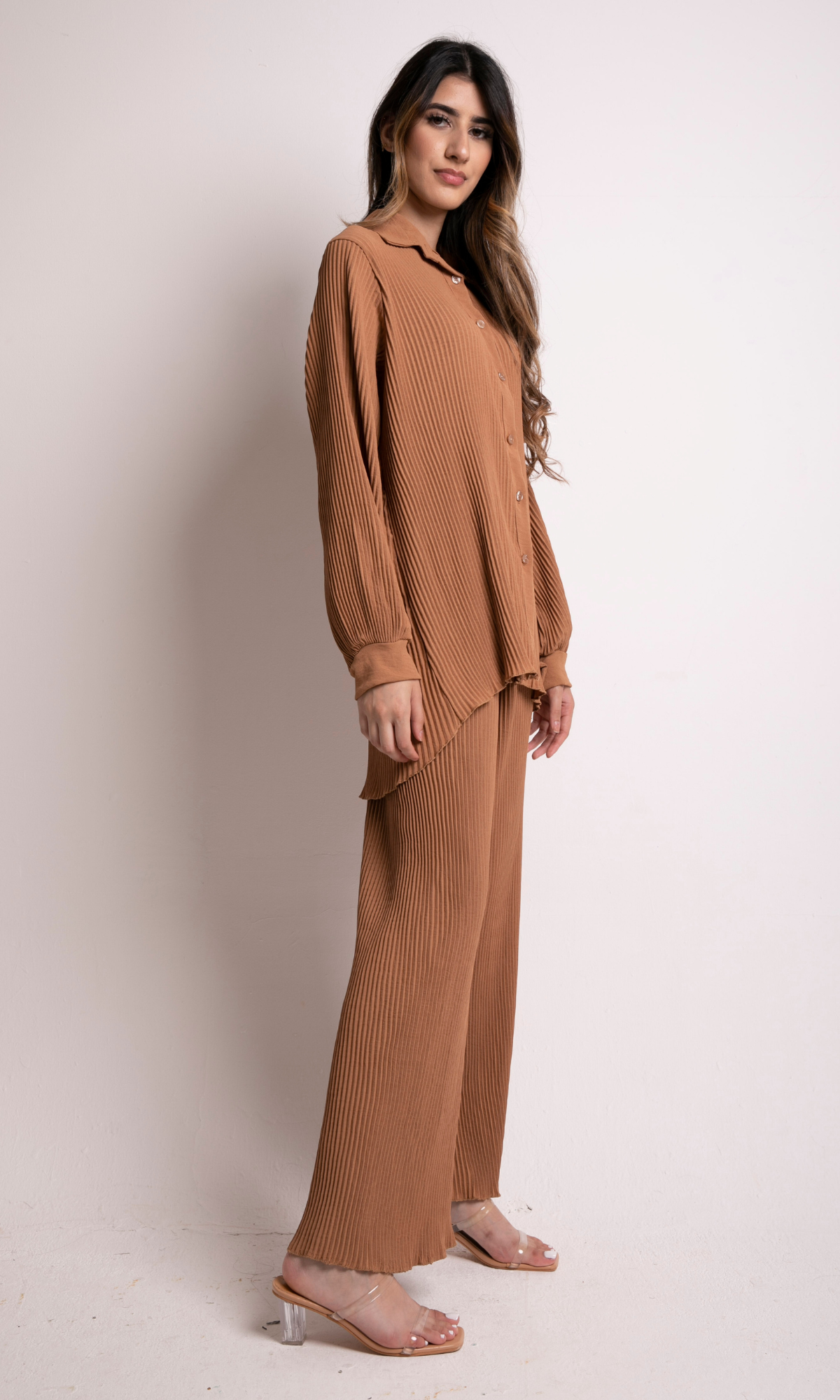 Noora Pleated Co-ord - Camel