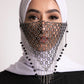 Black and Silver Face Veil