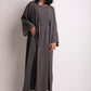 Marwa 2 Piece Abaya Set Grey