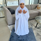 Jilbab two piece prayer set - White