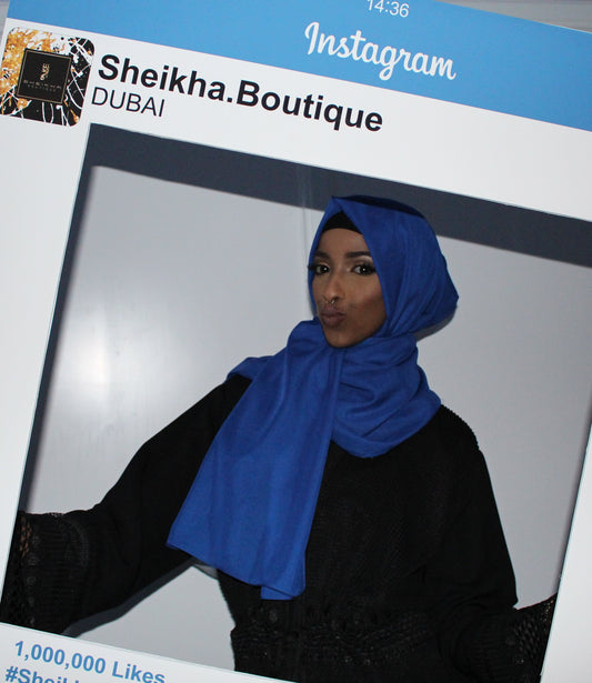 Premium Blue Chiffon Hijab