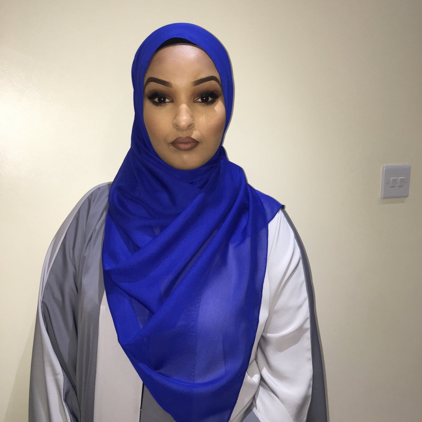 Premium Blue Chiffon Hijab