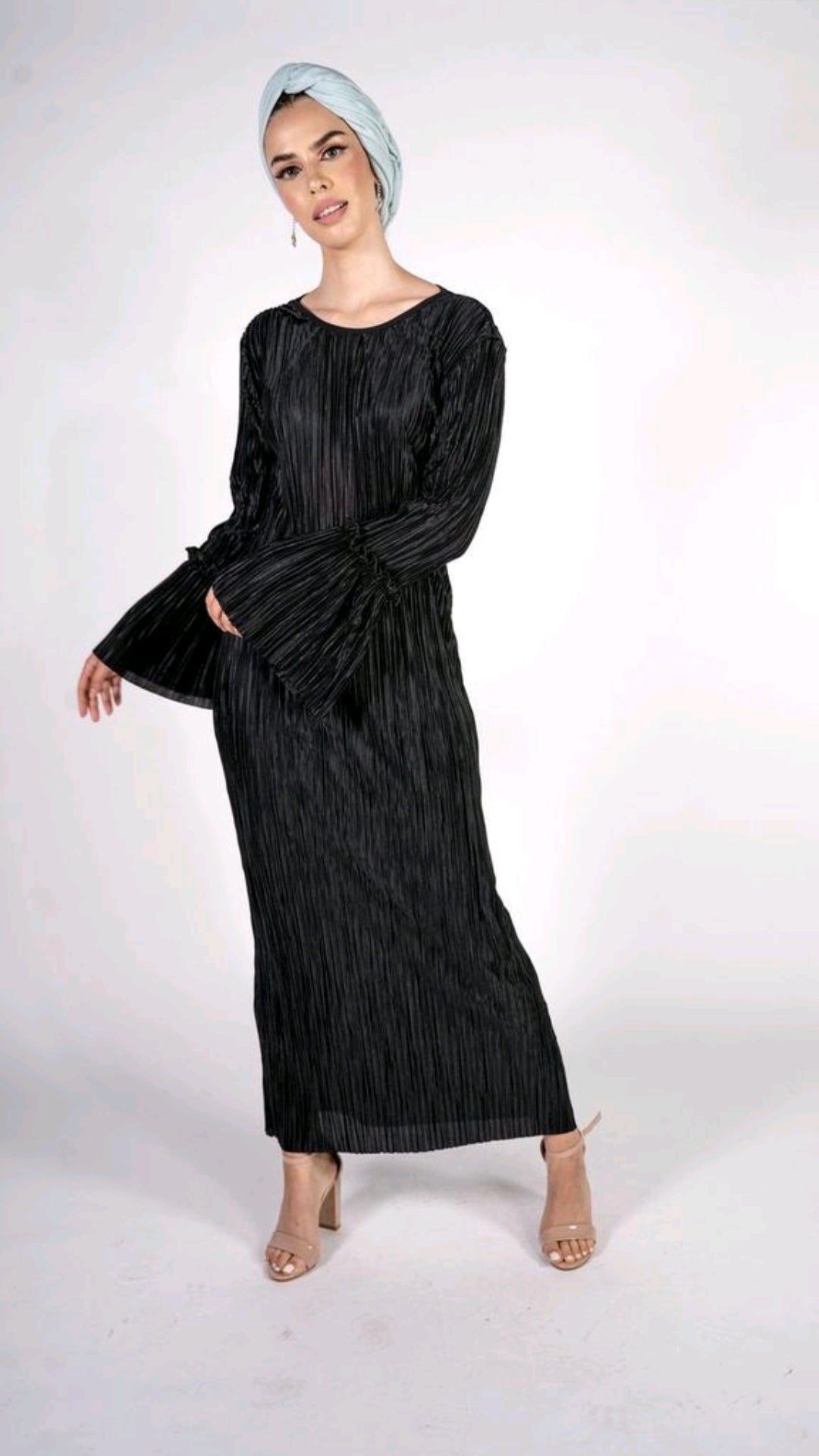 Black Crinkle Dress