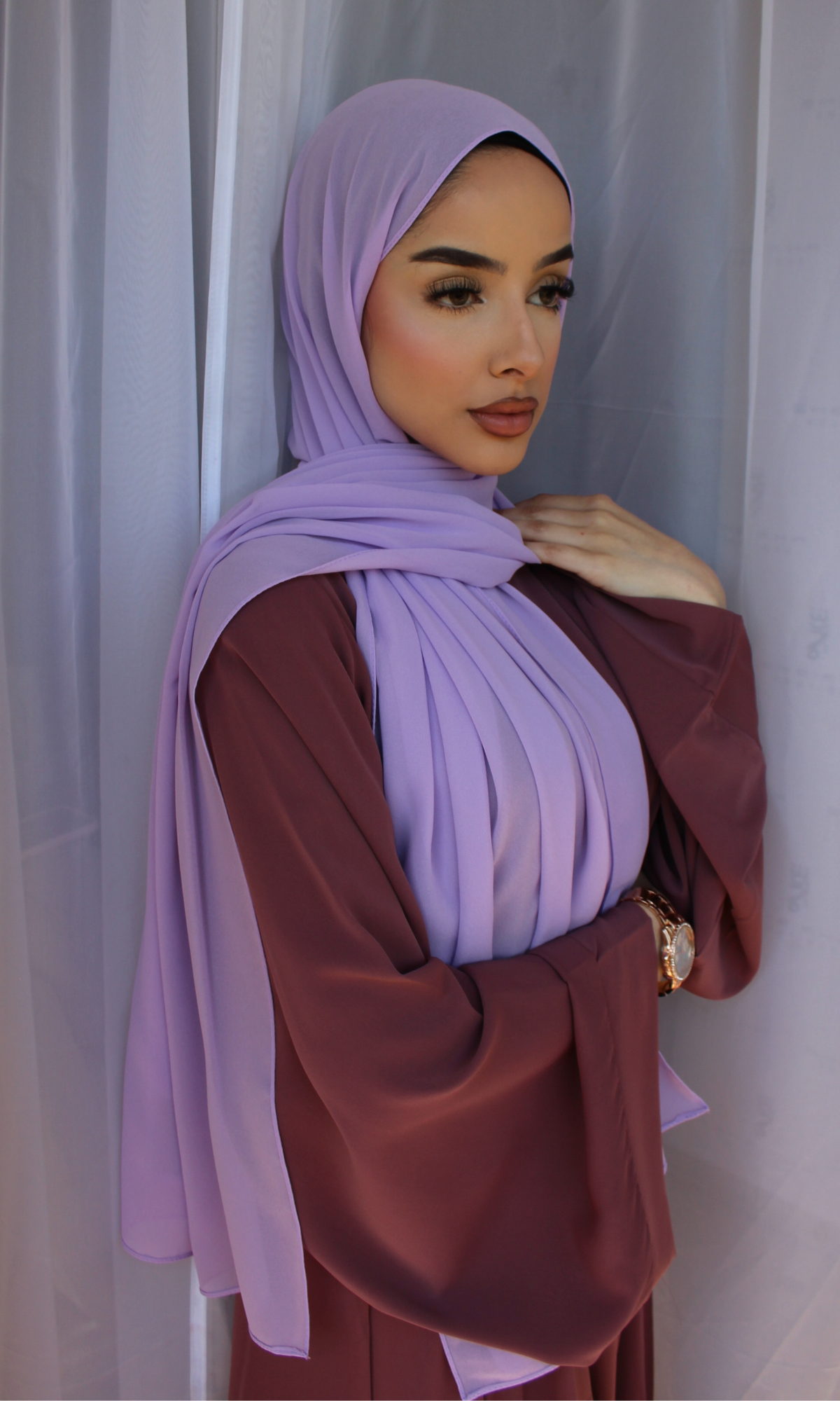 Chiffon Lite Hijab -  Lilac Glaze
