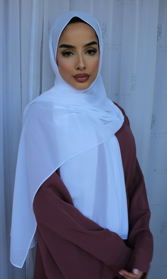 Chiffon Lite Hijab -  White